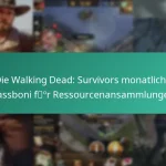 Die Walking Dead: Survivors monatliche Passboni für Ressourcenansammlungen